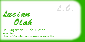 lucian olah business card