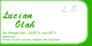 lucian olah business card